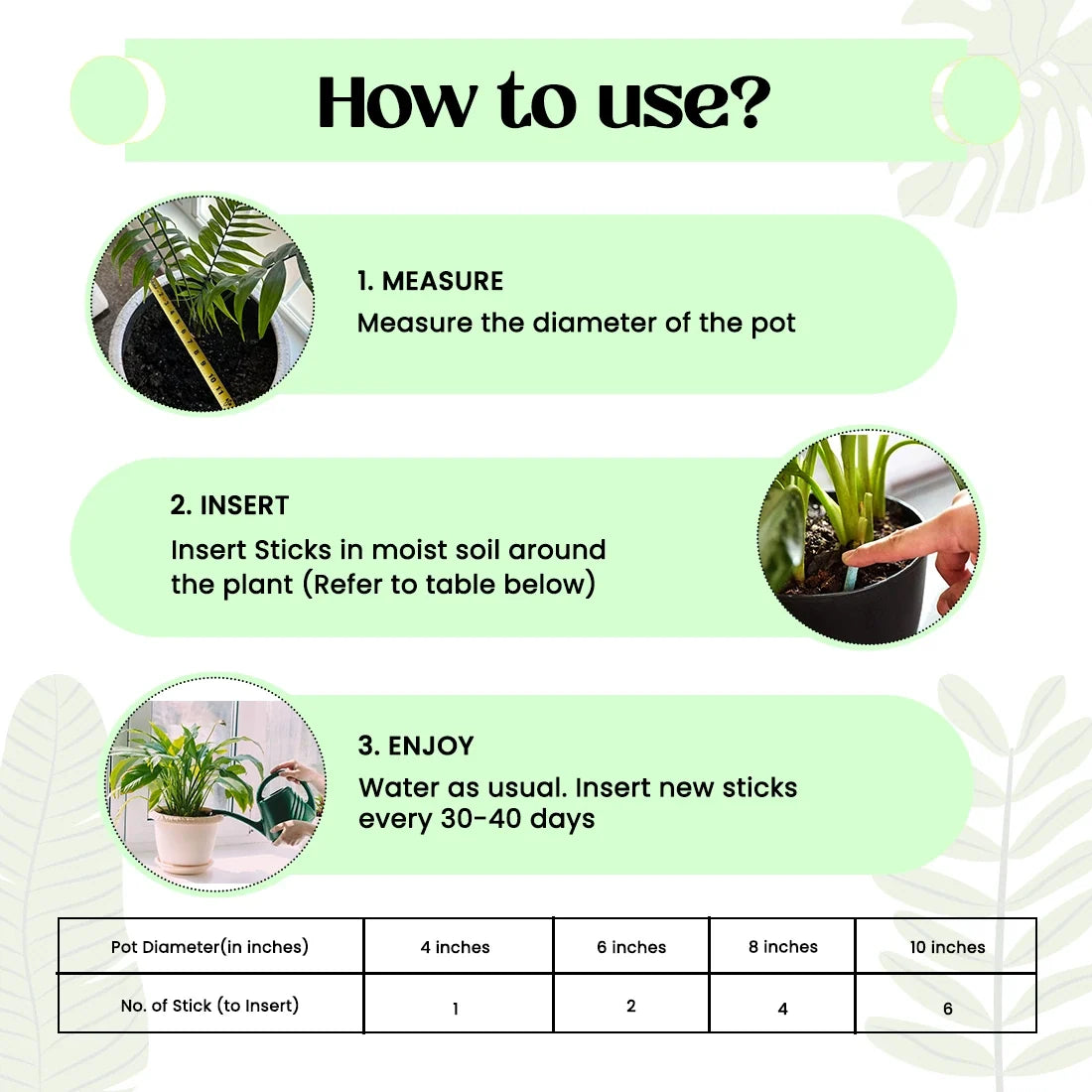 Plantify Plant Food Sticks - Organic Indoor Plant Nutrition