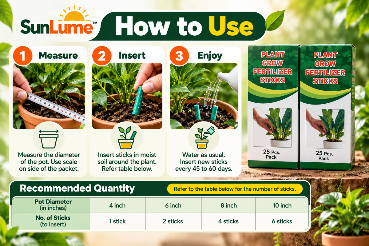 SunLume Magic Sticks — Natural Fertilizer Sticks. Buy 1 Get 1 Free