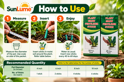 SunLume Magic Sticks — Natural Fertilizer Sticks. Buy 1 Get 1 Free
