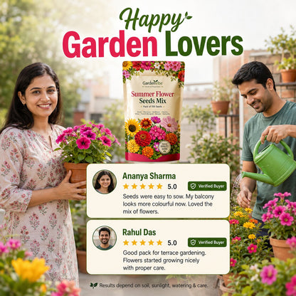 Summer Flower Seeds Mix – For Balcony, Terrace & Home Garden