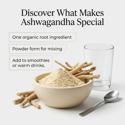 Just Jaivik Organic Ashwagandha Powder 100gm - Stress Relief