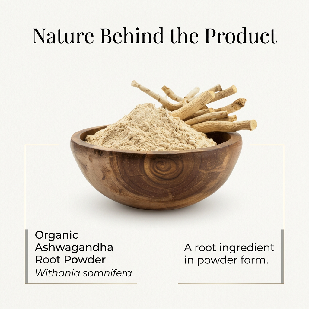 Just Jaivik Organic Ashwagandha Powder 100gm - Stress Relief
