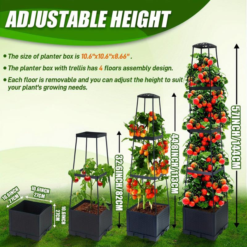 🌱Garden Raised Bed Planter Boxes with Trellis