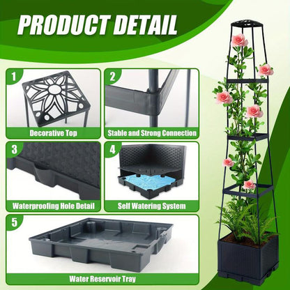 🌱Garden Raised Bed Planter Boxes with Trellis