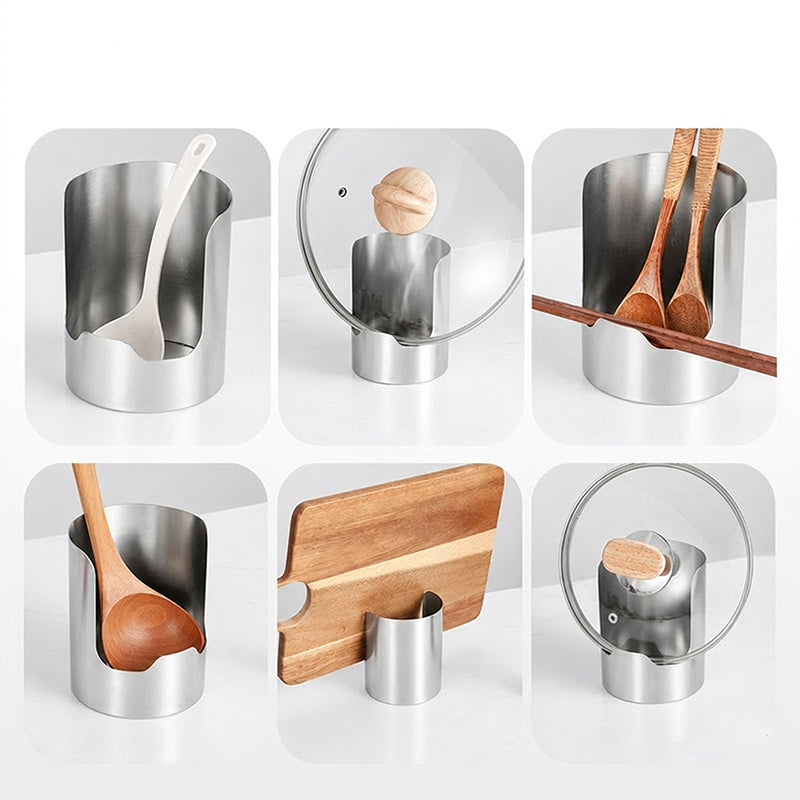 Multifunctional Kitchen Utensil Organizer | Heavy-Duty Stainless Steel for Sturdiness · Space-Saving Vertical Design · Easy to Clean and Oil-Resistant